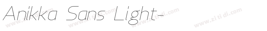 Anikka Sans Light字体转换